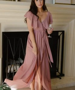 BB Custom Katya Ruffle Maxi Dress | Dusty Pink Dresses 16 BB Custom Katya Ruffle Maxi Dress | Dusty Pink Dresses