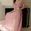 BB Custom Katya Ruffle Maxi Dress | Dusty Pink Dresses