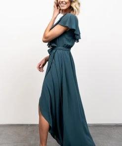 BB Custom Dresses Katya Ruffle Maxi Dress | Dusty Topaz