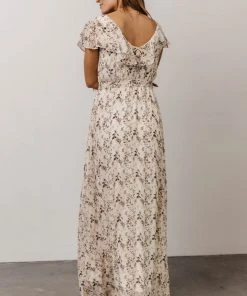 BB Custom Katya Ruffle Maxi Dress | Garden Print