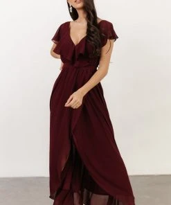 BB Custom Dresses Katya Ruffle Maxi Dress | Mulberry