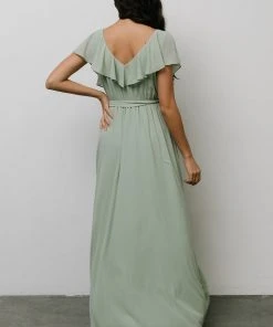 BB Custom Katya Ruffle Maxi Dress | Sage Dresses