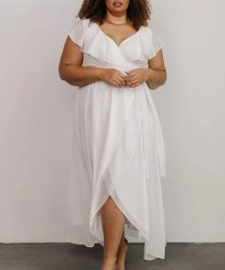 BB Custom Katya Ruffle Maxi Dress | White Dresses