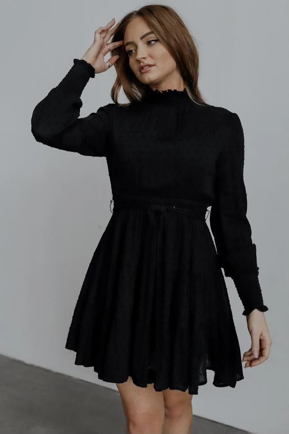 IL Kayla Dotted Mini Dress | Black 1 IL Kayla Dotted Mini Dress | Black