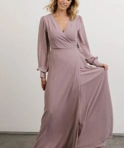 Soi Kelsey Wrap Dress | Dusty Lilac