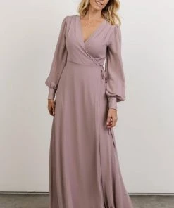 Soi Kelsey Wrap Dress | Dusty Lilac