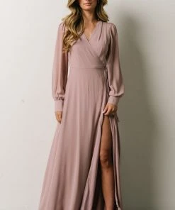 Soi Dresses Kelsey Wrap Dress | Dusty Rose