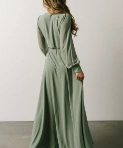 Soi Dresses Kelsey Wrap Dress | Dusty Sage