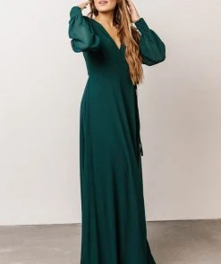 Soi Kelsey Wrap Dress | Emerald