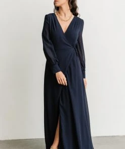 Soi Kelsey Wrap Dress | Navy Dresses