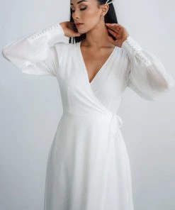 Soi Kelsey Wrap Dress | Off White Dresses