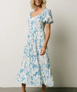 SL Kenna Midi Dress | Blue Floral Print