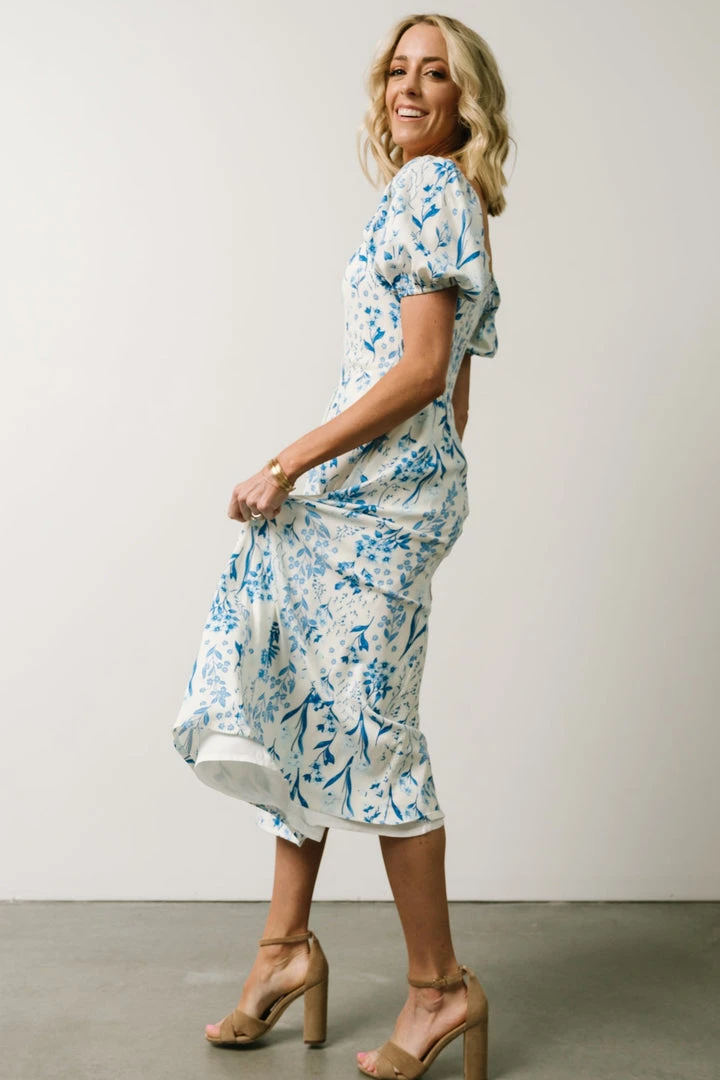 SL Kenna Midi Dress | Blue Floral Print 6 SL Kenna Midi Dress | Blue Floral Print