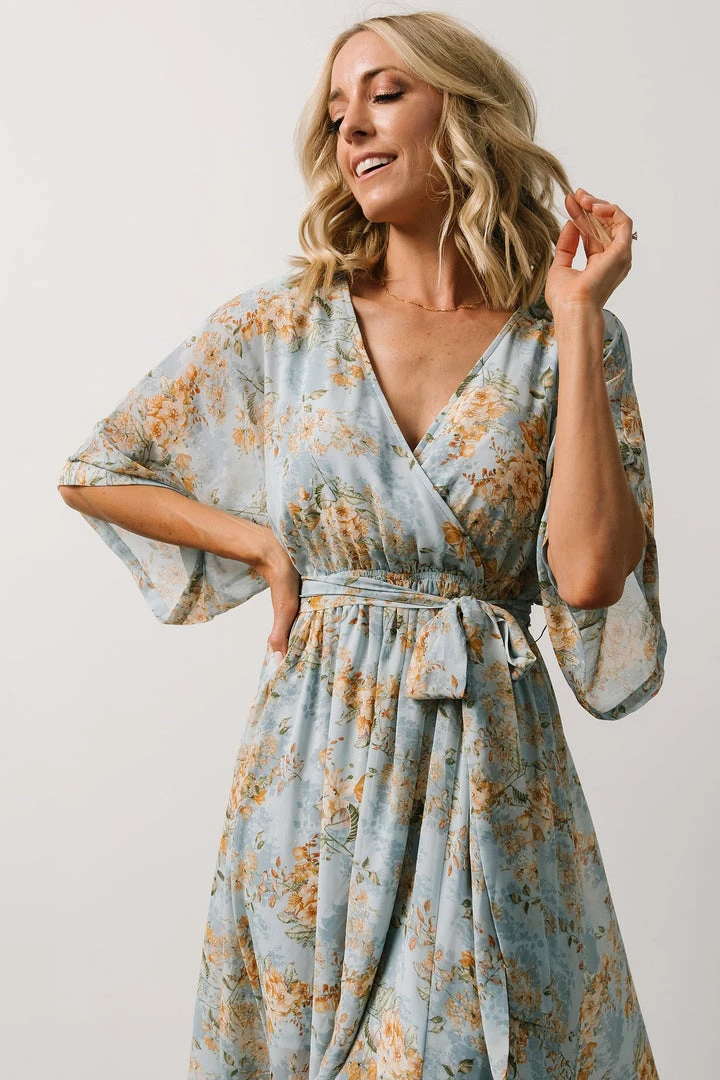 BB Custom Kia Kimono Maxi Dress | Blue Blooms Dresses 2 BB Custom Kia Kimono Maxi Dress | Blue Blooms Dresses