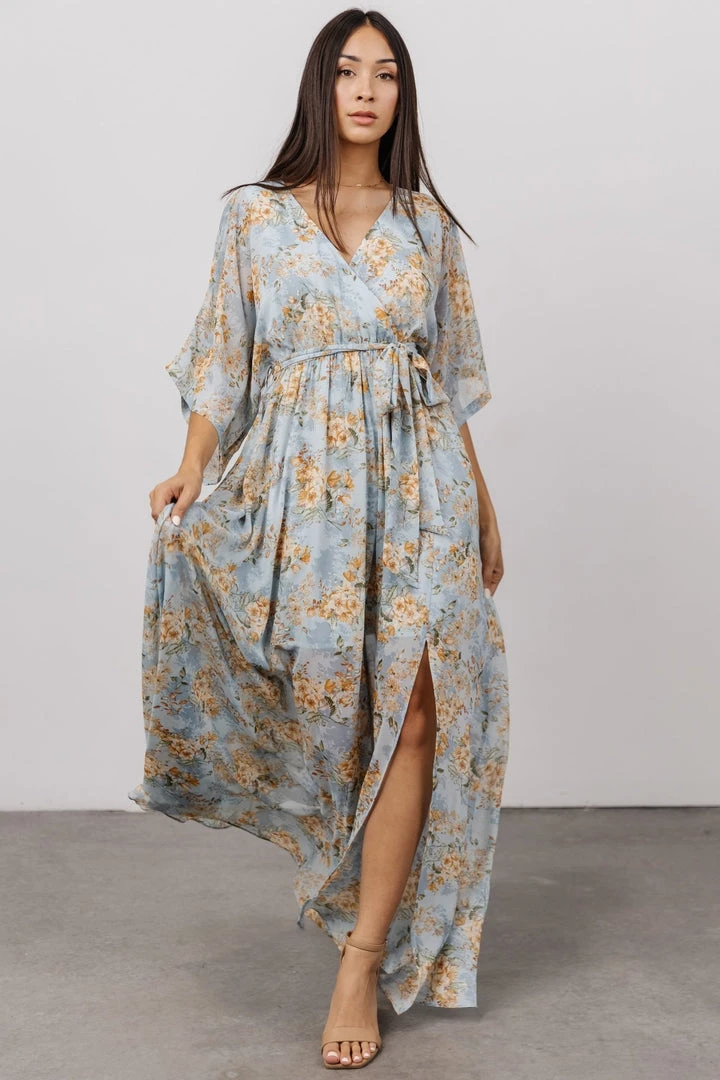 BB Custom Kia Kimono Maxi Dress | Blue Blooms Dresses 1 BB Custom Kia Kimono Maxi Dress | Blue Blooms Dresses