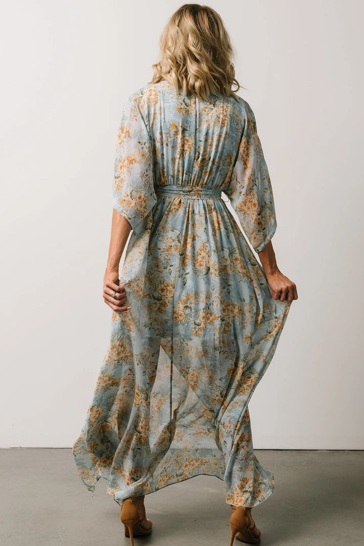 BB Custom Kia Kimono Maxi Dress | Blue Blooms Dresses 9 BB Custom Kia Kimono Maxi Dress | Blue Blooms Dresses