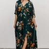 BB Custom Kia Kimono Maxi Dress | Deep Topaz Floral Dresses
