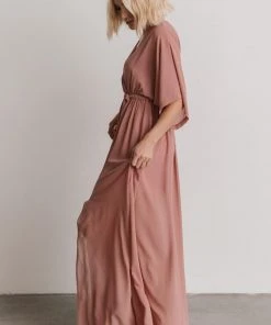 BB Custom Kia Kimono Maxi Dress | Dusty Pink Dresses