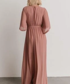 BB Custom Kia Kimono Maxi Dress | Dusty Pink Dresses