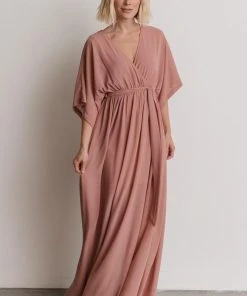 BB Custom Kia Kimono Maxi Dress | Dusty Pink Dresses