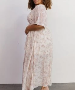 BB Custom Kia Kimono Maxi Dress | Mauve Print Dresses