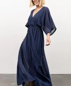 BB Custom Dresses Kia Kimono Maxi Dress | Navy