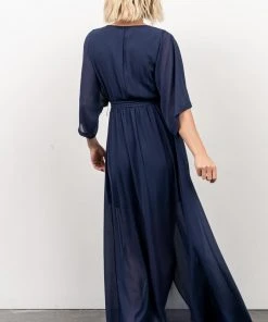 BB Custom Dresses Kia Kimono Maxi Dress | Navy