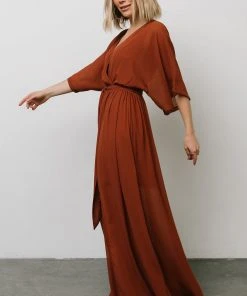BB Custom Kia Kimono Maxi Dress | Rust Dresses
