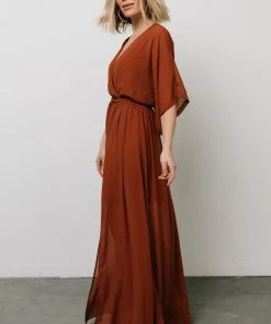 BB Custom Kia Kimono Maxi Dress | Rust Dresses