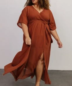 BB Custom Kia Kimono Maxi Dress | Rust Dresses