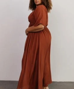 BB Custom Kia Kimono Maxi Dress | Rust Dresses