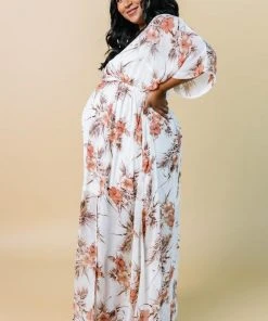 BB Custom Kia Kimono Maxi Dress | Sunset Floral