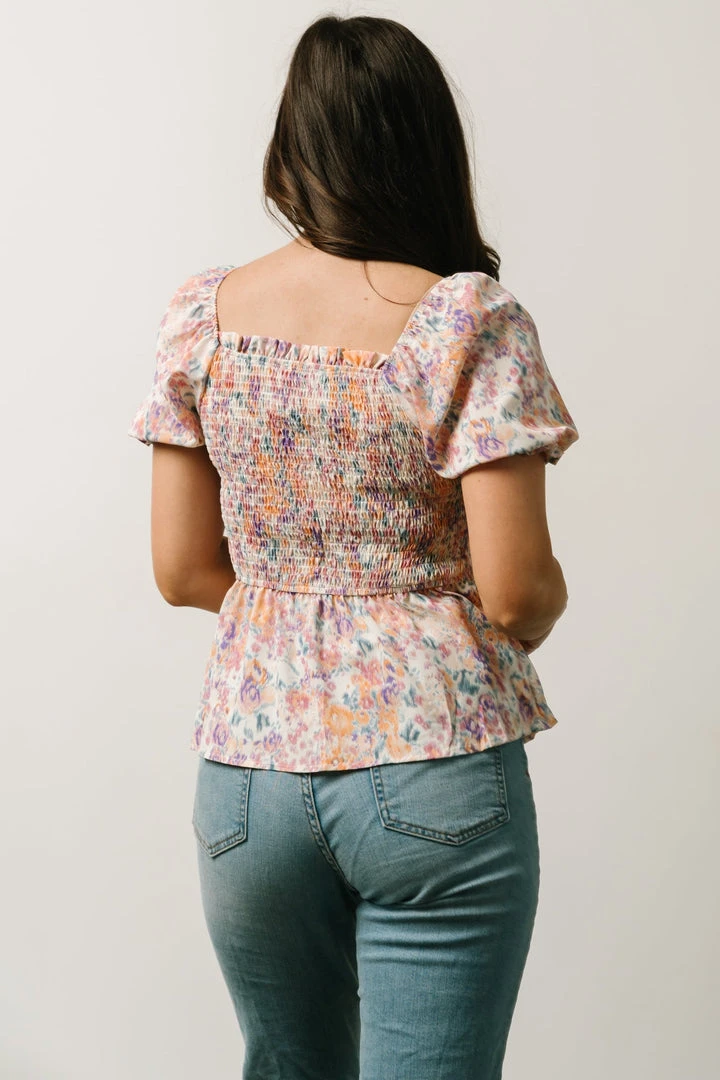 HAY Kiplyn Smocked Top | Multi Print 4 HAY Kiplyn Smocked Top | Multi Print