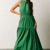 FT Dresses Knoxville Halter Maxi Dress | Green