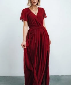 Dresses Kristina Maxi Dress | Burgundy