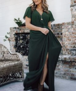 Kristina Maxi Dress | Green Dresses