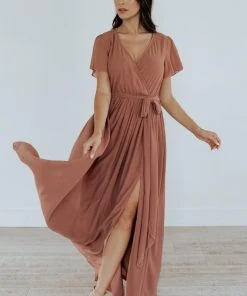 Kristina Maxi Dress | Rosy Brown