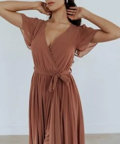 Kristina Maxi Dress | Rosy Brown