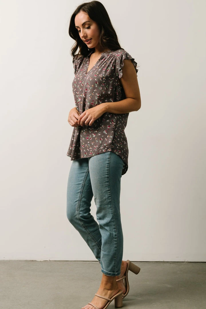 KA Lars Top | Mauve Multi Floral Boho 6 KA Lars Top | Mauve Multi Floral Boho