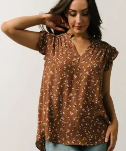 KA Lars Top | Mocha Multi Floral 12 KA Lars Top | Mocha Multi Floral