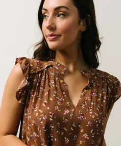 KA Lars Top | Mocha Multi Floral 13 KA Lars Top | Mocha Multi Floral