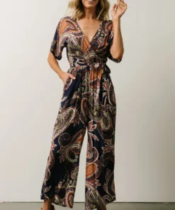 Baltic Born Boho Lazuli Jumpsuit | Navy Paisley Print
