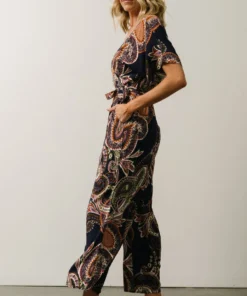 Baltic Born Boho Lazuli Jumpsuit | Navy Paisley Print