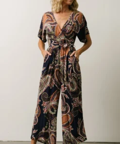 Baltic Born Boho Lazuli Jumpsuit | Navy Paisley Print