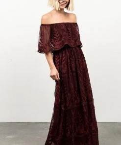 BB Custom Leon Off Shoulder Maxi Dress | Mulberry Dresses