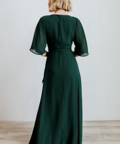 Soi Lilly Wrap Maxi Dress | Dark Green
