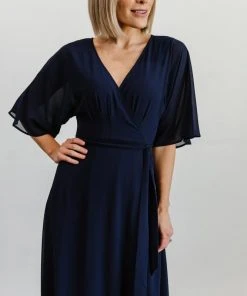 Soi Lilly Wrap Maxi Dress | Navy Dresses