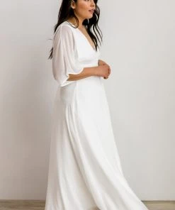 Soi Lilly Wrap Maxi Dress | Off White Dresses