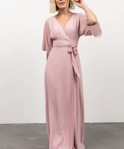 Soi Lilly Wrap Maxi Dress | Pink