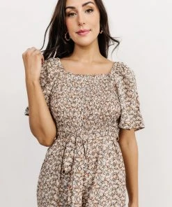 HAY Lindie Smocked Jumpsuit | Multi Floral